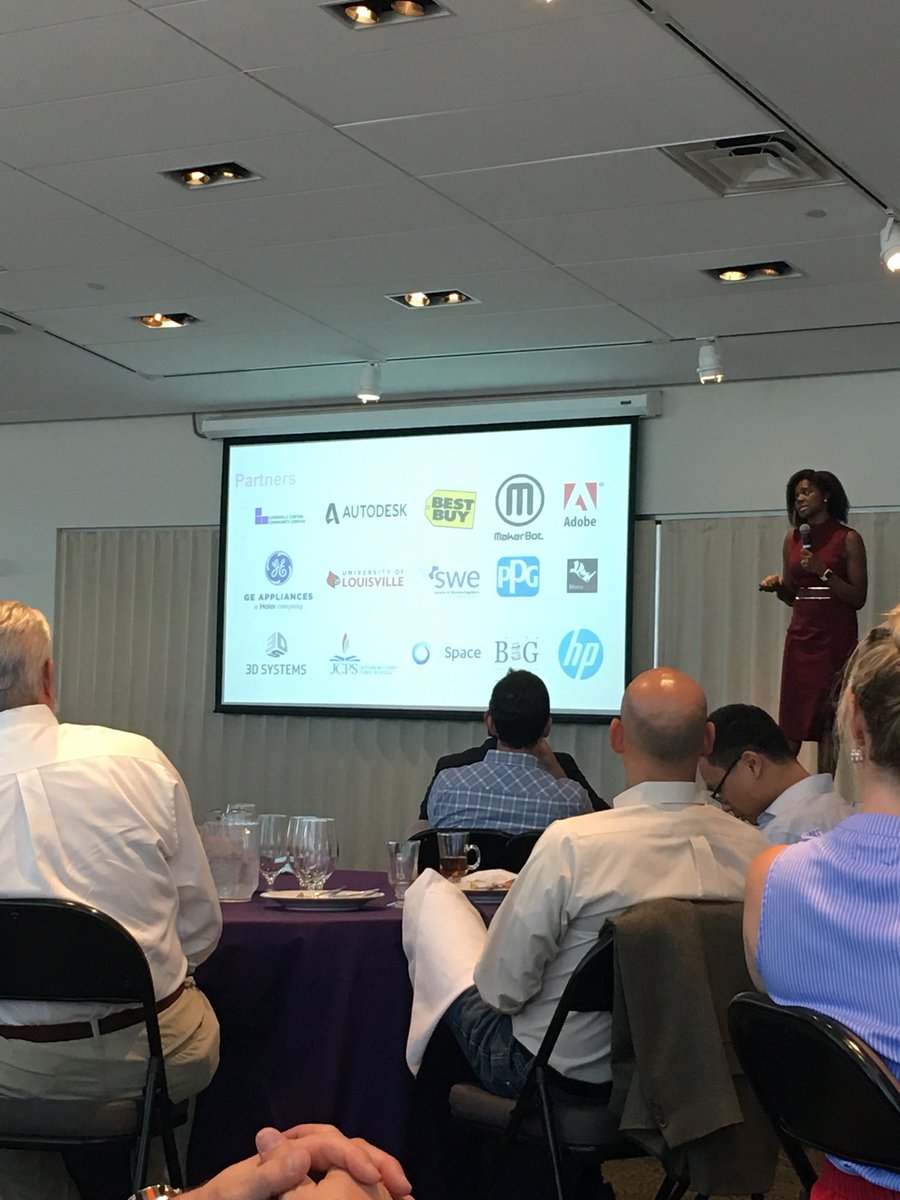 daynaneumann's tweet photo. STEMinist pitch for 3D Printing Academy for girls. Bravo! @VCLou https://t.co/jnt2QDxTf7