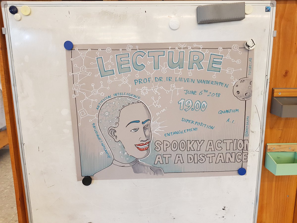jochemgalama's tweet photo. @IFoT_Delft futurelab @VolkerWessels : tonight 19 'o clock SPOOKY ACTION AT A DISTANCE lecture prof dr ir Lieven Vandersypen #quantum #superposition #intertangled https://t.co/Zk2Qy2a4On