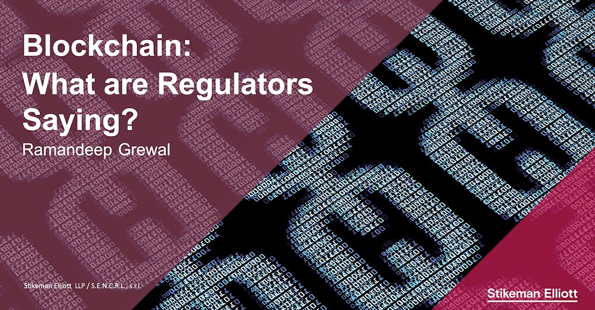 StikemanElliott's tweet photo. See Ramandeep Grewal (@ramankaurgrewal) talk about what regulators are saying about #blockchain https://t.co/fRLXerccZv https://t.co/rmaIfFpdTi
