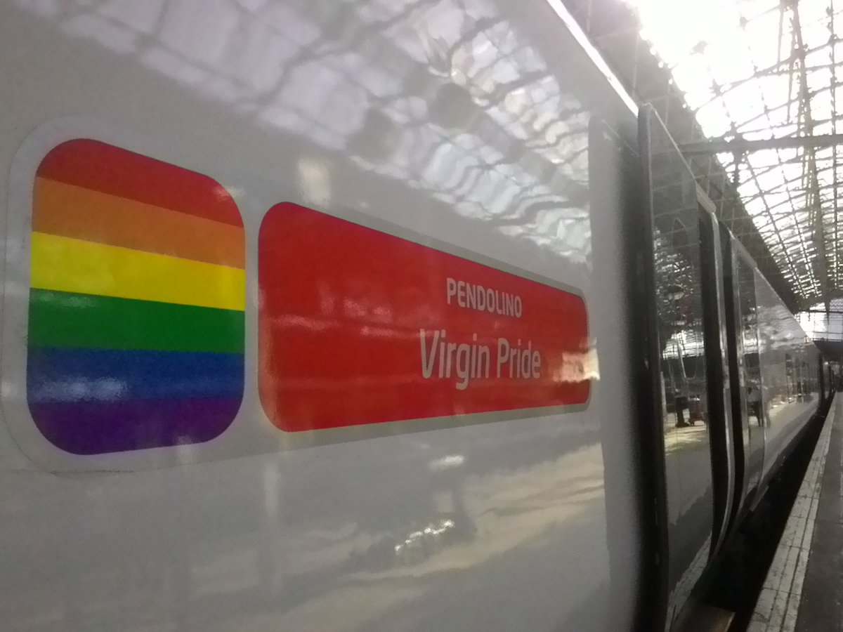 photo_jenn's tweet image. Gotta love @VirginTrains #Pride2018 livery :-)