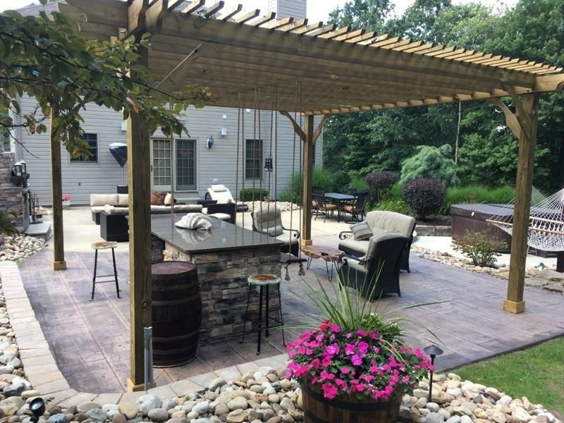 Pergola Depot On Twitter: This customer created a nice outdoor space with a 20x20 Big Kahuna Pressure Treated Pine Pergola Kit. - Pergola Depot On Twitter: