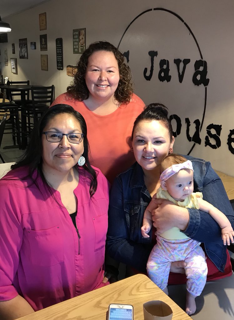 jaynieparrish's tweet photo. Thank you ladies for a wonderful visit. These some incredible MHA women doing big things @Indigenia @amberfins Norma Baker-Flying Horse #NativeND #NewTown https://t.co/lV6Zs6mjJu