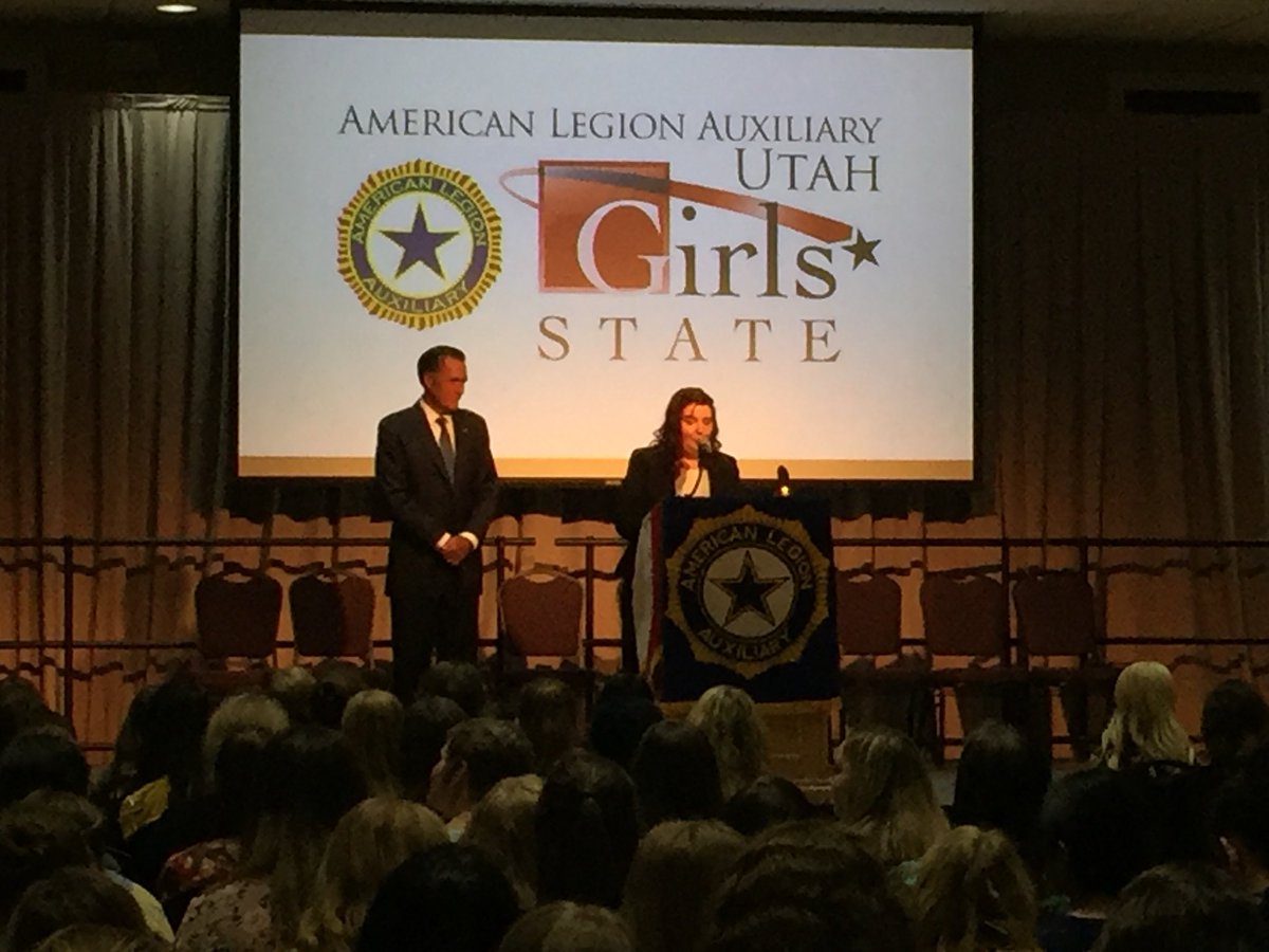 speakmichelle's tweet photo. One of my honors & responsibilities this year was to see if I could secure @MittRomney @romneyforutah for Utah Girls State. We’ve had candidates & senators but never a former presidential candidate. 🇺🇸🎉🇺🇸🎉 thanks team for making this happen!-Michelle #utgirlsstate #utgs2018 https://t.co/55UVnI1HG1