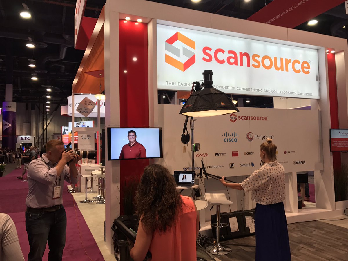 ScanSource's tweet photo. Happening now at #InfoComm18 booth N1534: FREE professional headshots you can push out to @LinkedIn! #nAVigateScanSource #UC #AV https://t.co/beYkfwGiQk