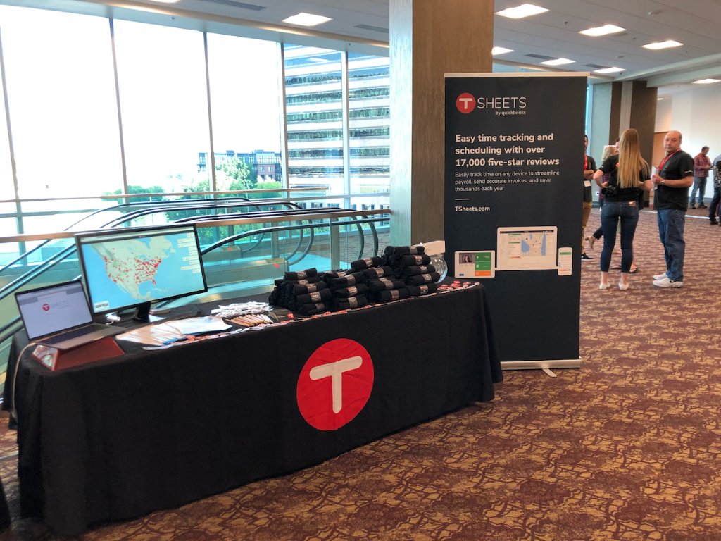 tsheets's tweet photo. If you're at #dodboise today, come visit our booth to learn more about TSheets! #devopsdays https://t.co/alu3icOCYs
