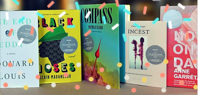 villa_albertine's tweet photo. Tonight we reveal this year's #AlbertinePrize winner @albertinebooks! Which book do you think will come out on top? https://t.co/AP17qkFAnQ https://t.co/MQuo1ejPEI