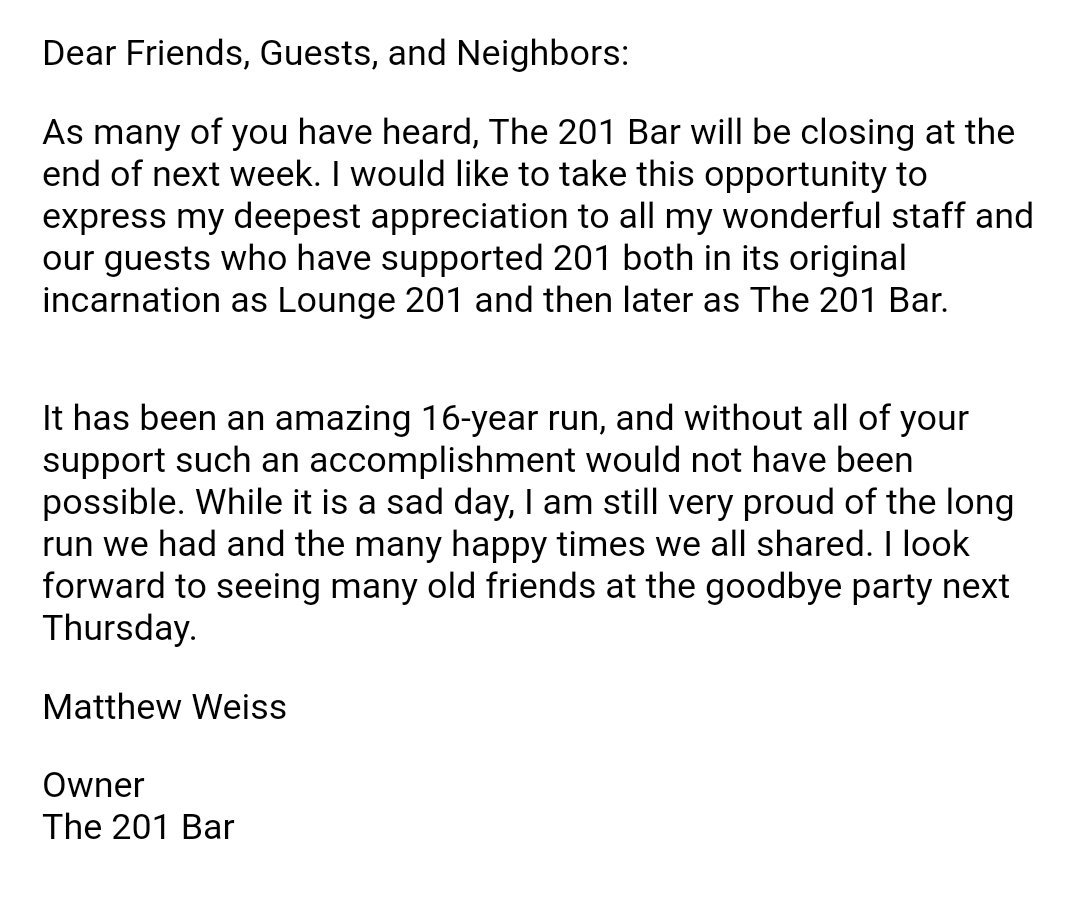 From owner, Matt Weiss.
Appreciation Party details coming soon.