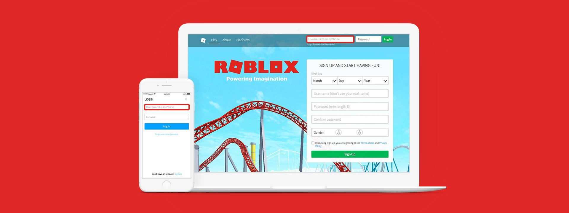 Roblox On Twitter In Addition To Your Username You Can Now Log Into Your Roblox Account With A Verified Email Address Or Your Phone Number Read More On Our Latest Blog Post - how to sign up in roblox verification