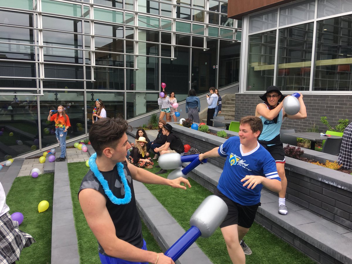 teacherdiva2's tweet photo. The @WICMtl grads of 2018 had a great day of fun and dancing to their #coachella themed #gradprank party. https://t.co/TG9abI30T0