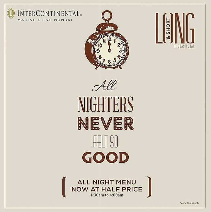 InterConMD's tweet image. Late night binging made fun at Long &amp;amp; Short Mumbai. #LateNightEating #Nighters #Foodie 
#food #foodlove #foodporn #foodgasm #latenight #foodlover