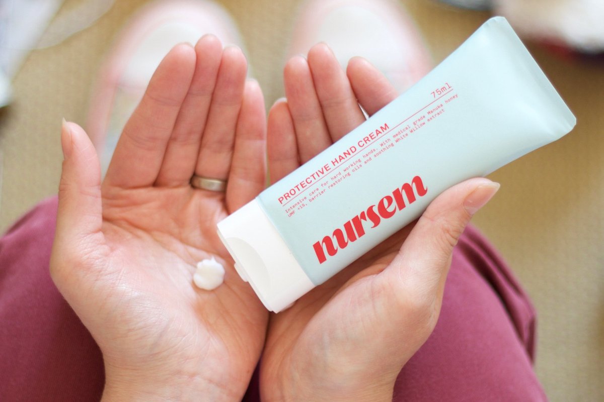 VickiPBroadbent's tweet photo. The @NursemSkincare is on an amazing mission to provide free hand care to all NHS nurses and midwives by 2025 - but this can only happen if they reach their Crowdfunder target! Please help them and give back to our nurses and midwives at https://t.co/9pznQyu3wD #HandsBack #ad https://t.co/vOymz9YjtU