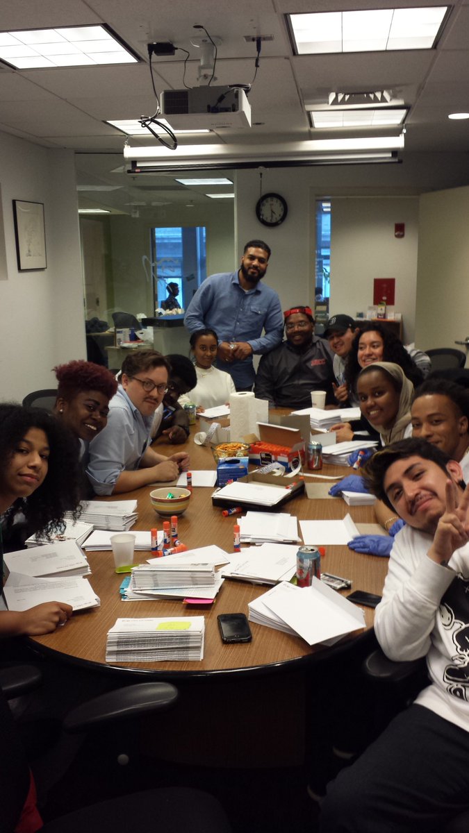 leonnoel's tweet photo. Current cohort of @resilientcoders volunteering at the @fsf - helping stuff envelopes for their membership mailing #boston #freesoftware #webdev #javascript https://t.co/lUvdVVayxz
