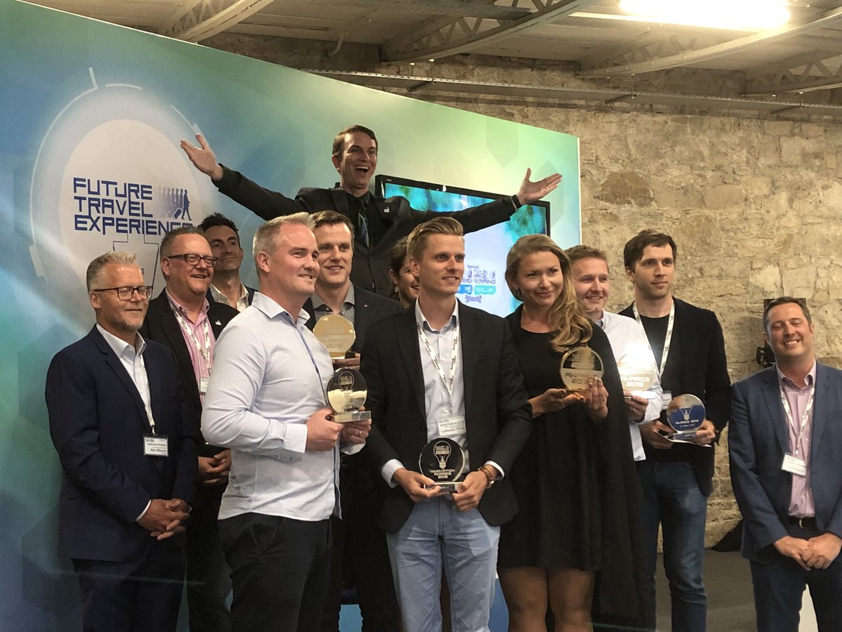 FutureTravelX's tweet photo. ....and the winners are.... @FutureTravelX Europe Innovation and Ancillary Awards 2018. https://t.co/adhPNXJjcp