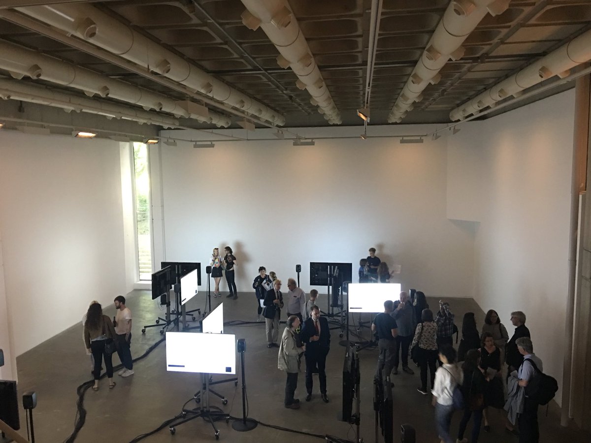 DHG_Dublin's tweet photo. Packed house for #aVisibilityMatrix by #GerardByrne + #SvenAnderson opening tonight! @tcddublin @artscouncil_ie https://t.co/AS9wq4U8IJ