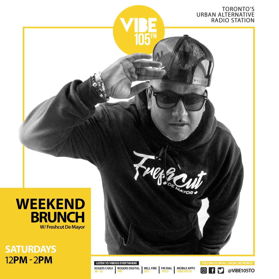 VIBE105 is proud to announce the #WEEKENDBRUNCH show w <a href="/freshcutdemayor/">OUTCAST SOUND</a> starting this Saturday June 9th from 12PM-2PM. Tune in for your weekend variety of Soca and Reggae!