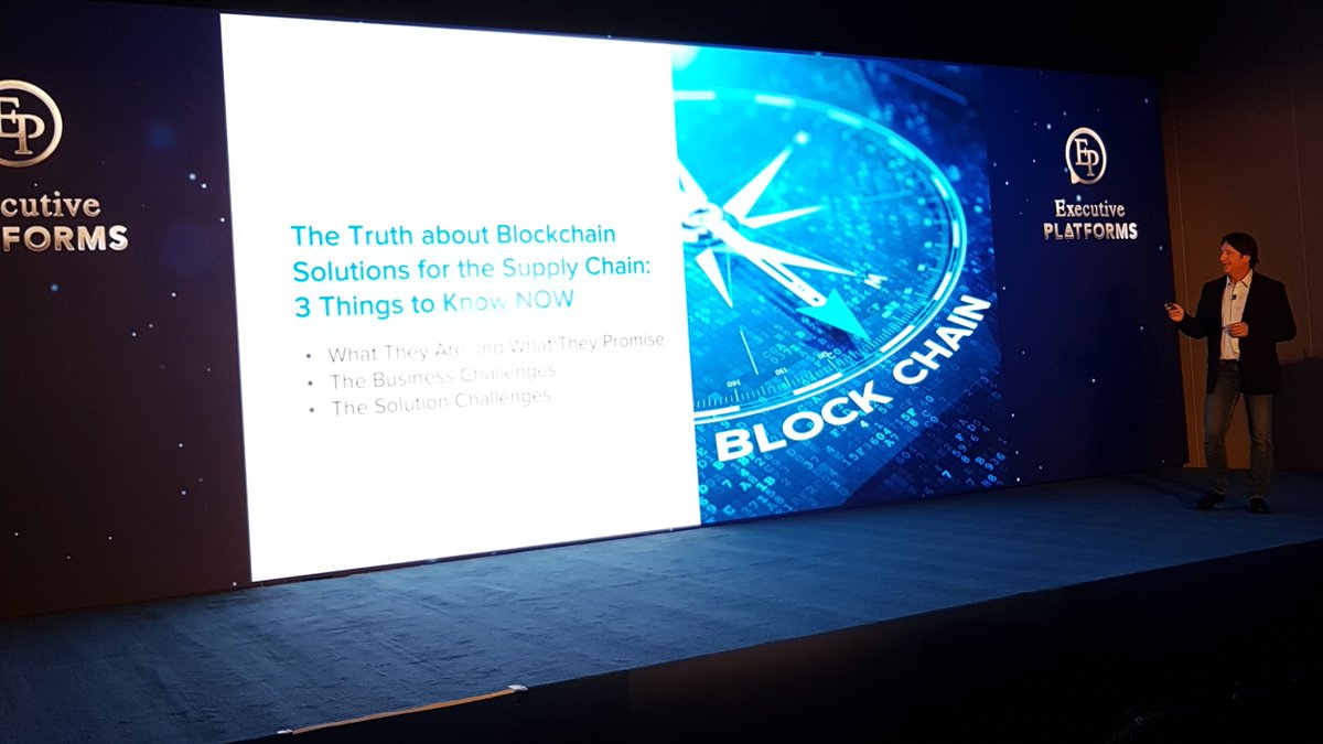 EP_NAFS's tweet photo. Blockchain and traceability are probably the two hottest topics at #NAFS18. Matt Smith, founder of @ICIX_USA, is doing a wonderful job debunking some myths and explaining how these tools are going to change the way #FoodSafety will work. https://t.co/KH37UUg3mR