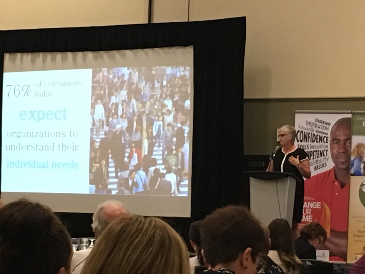 SE_Lambert's tweet photo. Phenomenal keynote by #Winnipeg’s @itsbethbell at @CAC_ACE’s #PartnersCongress - “best experiences start with empathy” https://t.co/5I6tJlkOUX