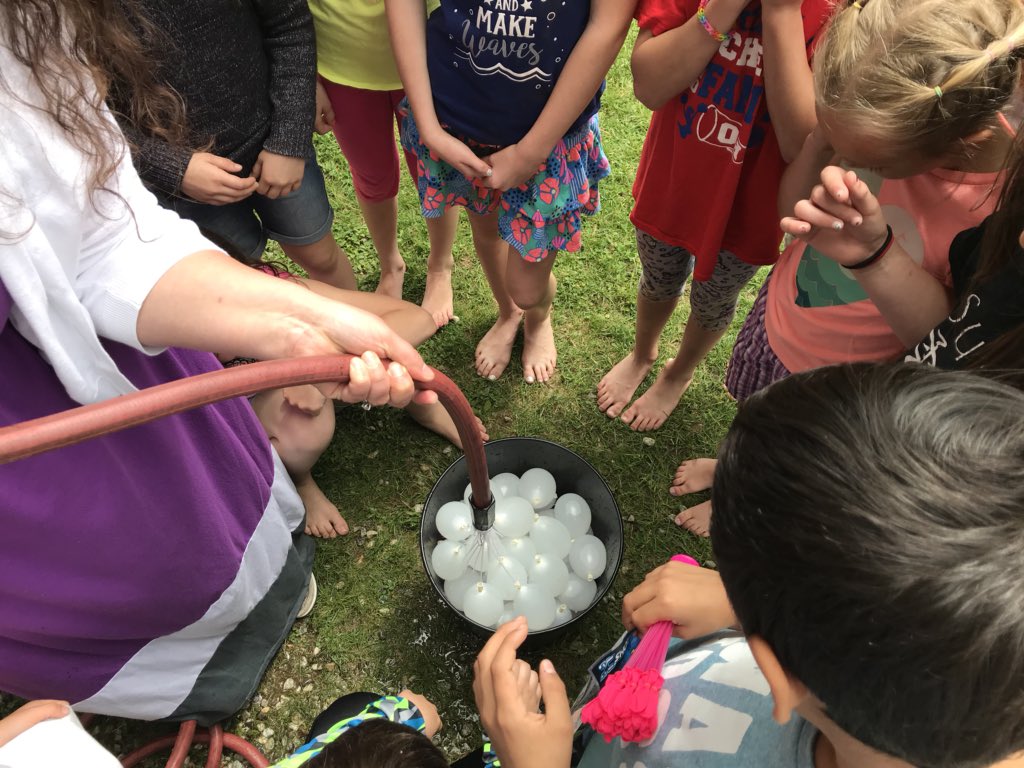 Seize the Day!!  Earned water balloon time in library class (well, not “in” library class)