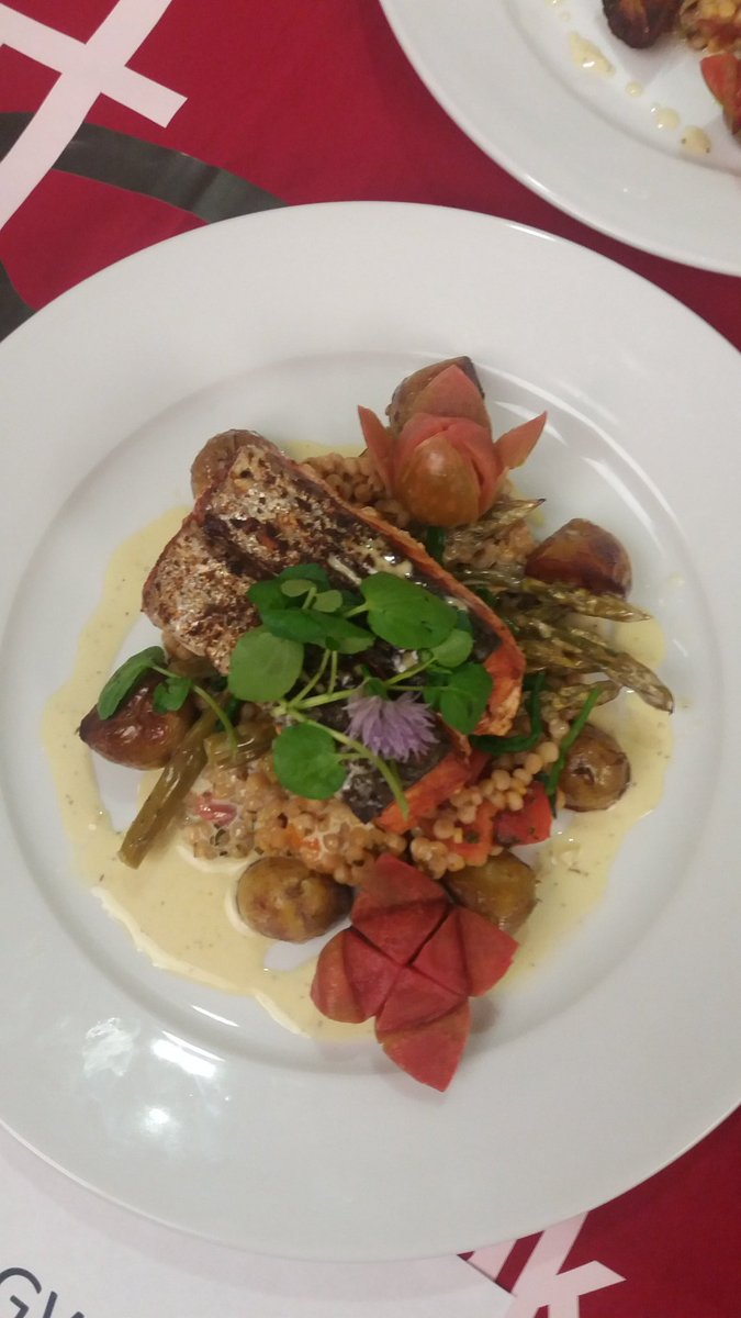 M1keWorley's tweet photo. A selection of the stunning dishes created today. What a chance to showcase budding talent #HITMasterChef. Well done to everyone and thanks for the support https://t.co/IVhQEfeFhH