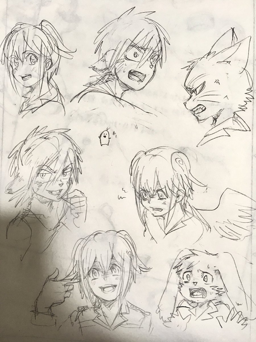 お口を描く練習などしていた 