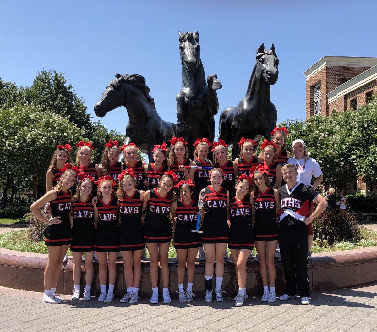 Heading home from NCA Cheer camp with some new awards for the trophy case, a ton of new skills, and so many great memories! 😍