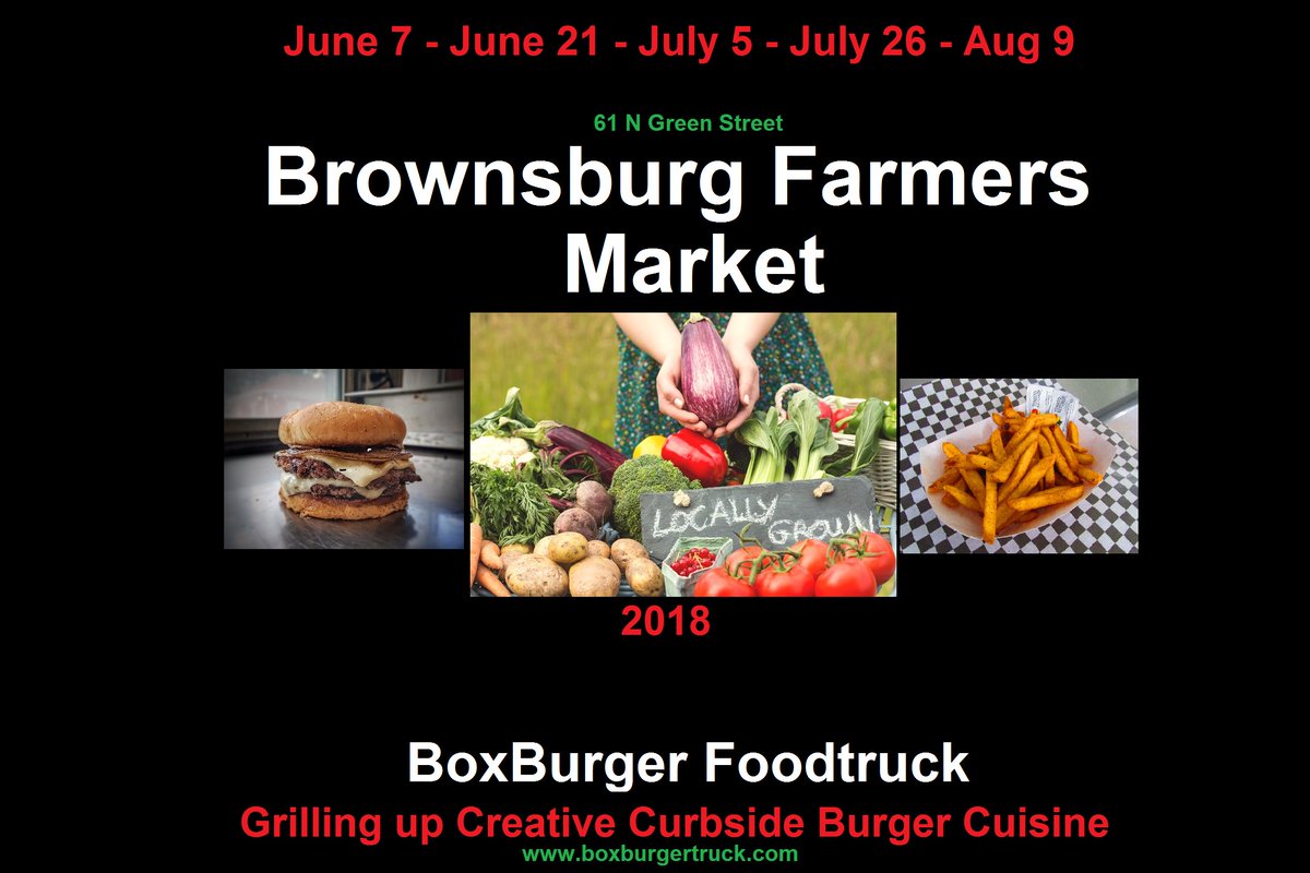 BOXBURGERtruck's tweet photo. ** Thursday **
This little #foodtruck is going to market.....
2 Markets -
2 Cities -
And only 1 way to get a #BoxBurger...
#ThisIsOurIndy
#ThisIsSummerInIndy
#ThisIsBoxBurgerCountry
**Get Out There **
@statehousemkt
@SOIEmployees
@BrownsburgIN
#indy #Indianapolis https://t.co/TYNUp30ONa