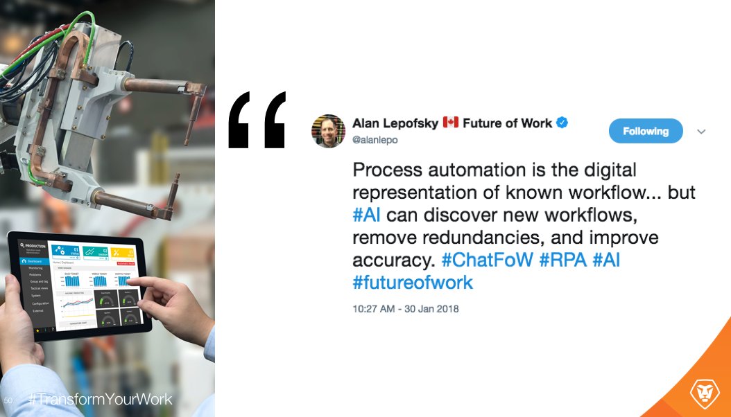 BrysonDD's tweet image. Reminder that @alanlepo is a prophetic and prolific tweeter of great things on the #FutureOfWork #TransformYourWork and #AI