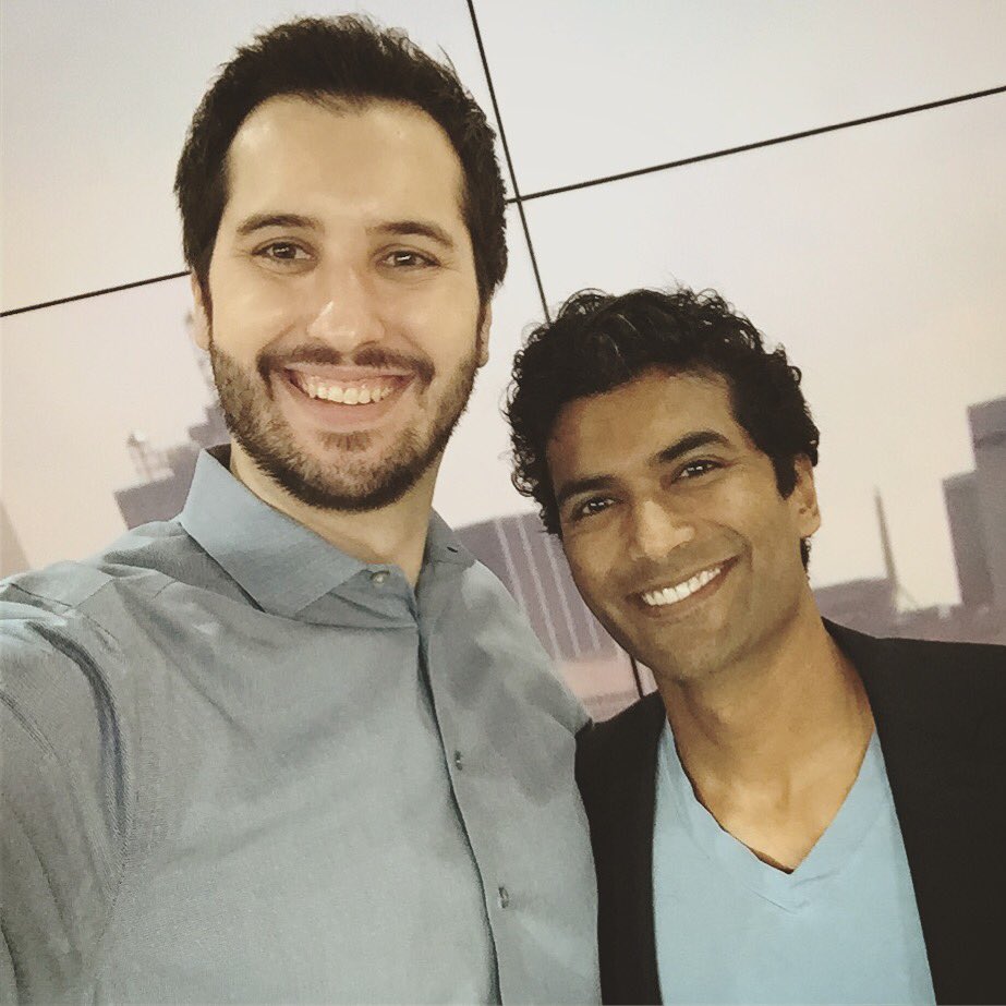Special guest in studio today, @Sendhil_Rama from our new show, <a href="/NBCReverie/">Reverie</a>. Well known as Mohindir Suresh in Heroes! Great time working with him! Humble and genuine! And a Texas native! Come back any time! #GeekingOut