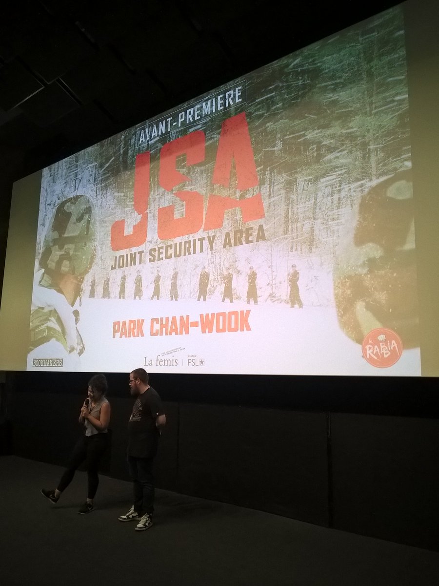 filmscoreens's tweet photo. Avant-premiรจre JSA - Joint Security Area ๊ณต๋๊ฒฝ๋น๊ตฌ์ญ de PARK Chan-wook ๋ฐ์ฐฌ์ฑ avec le cinรฉ club de @lafemisparis
Merci @psl_univ @larabbiafilms @Les_Bookmakers !
#cinema #coree #nord #sud #ennemis #amitie #versionrestauree #AVP https://t.co/9nJLcvXdHI