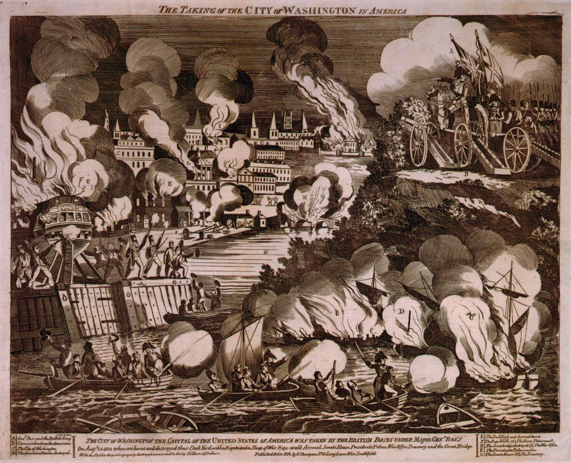 Britannica's tweet image. The War of 1812 was fought between the United States and Great Britain. In retaliation for the American destruction of York (in the British colony of Upper Canada), the British captured Washington, D.C., and burned the White House and other buildings. britannica.com/event/War-of-1…