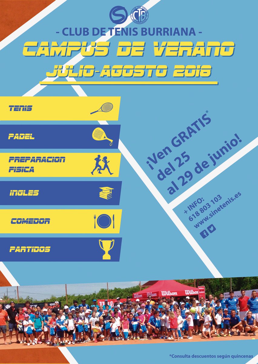 sinetenis's tweet photo. CAMPUS DE VERANO 2018
Ya tenemos el verano aquí, disfrútalos con nosotros.

https://t.co/L4ByshxFEi https://t.co/6Fp4ryNeVy