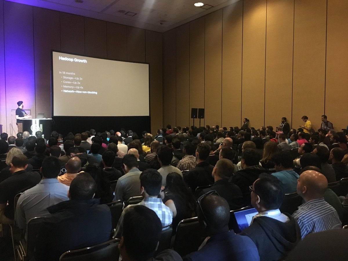 Completely packed house for @apachespark at @apple talk at #sparksummit 2018.   We are hiring btw - DM me #apple #infrastructure #pie #bigdata #dataengineering #scala #java