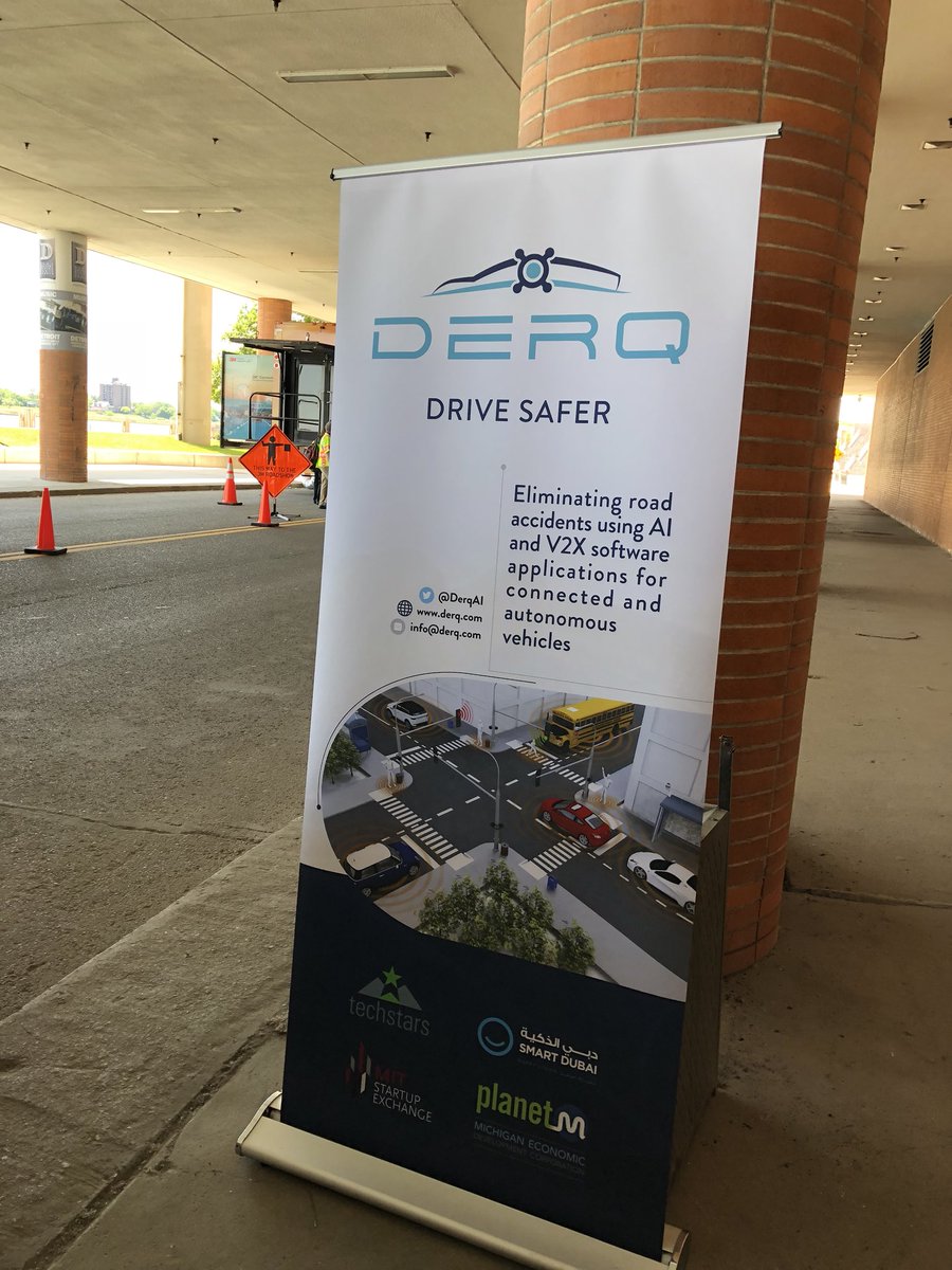 NextEnergyMi's tweet photo. Great #ITSDetriot2018 demo with @DerqAI #AI #accidentmitigation #safeintersections #mobility #JeffersonAve @planetm https://t.co/XPQy7EQV4H