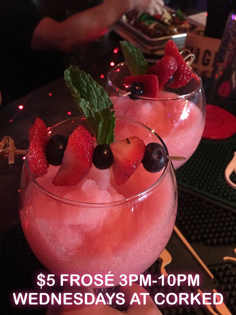 $5 FROSÈ 3pm-10pm Every Wednesday ANYWHERE In CORKED🍹😍 #patio #rose #lehighvalley #bethlehem #corked #frose