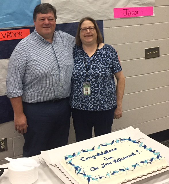 cpmiddle's tweet photo. Congrats to Joe Swisher on his retirement! @cpmiddle thanks you for all you have done and wishes you the best! 😀 @bcsdschools https://t.co/oIgd3T0iJp