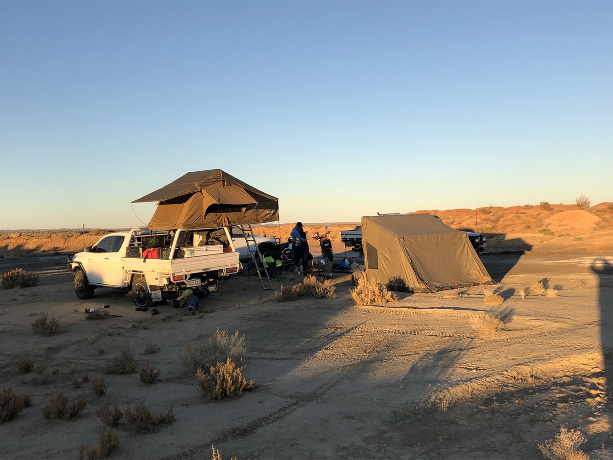 lockrey_tony's tweet photo. #CameronCorner bull dust holes. #Lyndhurst camp. #deserttrip #finkerace https://t.co/ZLvEbQPGVS