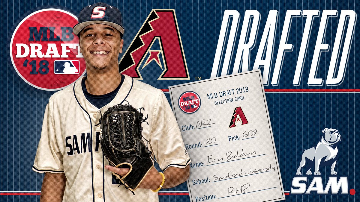SamfordSports's tweet photo. 👀Congrats to @erinbaldwin01! 
🐾
#SamfordStrong #MLBDraft #GenerationDBacks #Dbacks @Dbacks 
💪🐶⚾️ https://t.co/bJxuwn9FZq