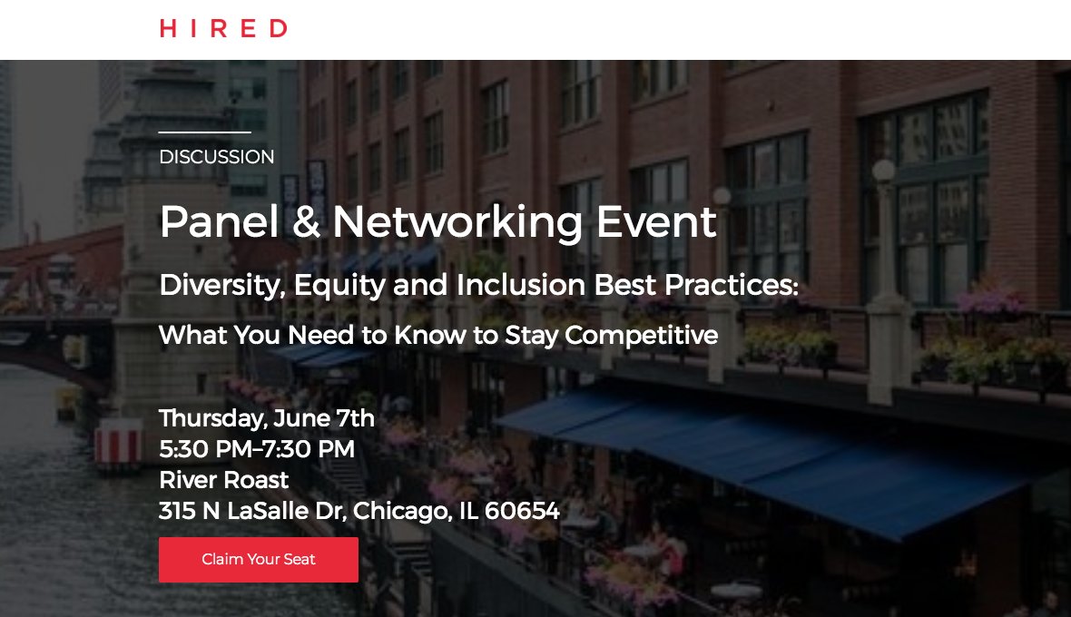 OraInteractive's tweet photo. Tomorrow evening, come to listen to our CTO Andre Sugai and other Chicago tech leaders from @Uptake , @Expedia, @ITAbuzz, and @carlonavarro discuss about best practices around diversity, equity, and inclusion at your company! Hosted by @Hired_HQ https://t.co/l2ZTWdSEcy https://t.co/B9SXXBuZsO