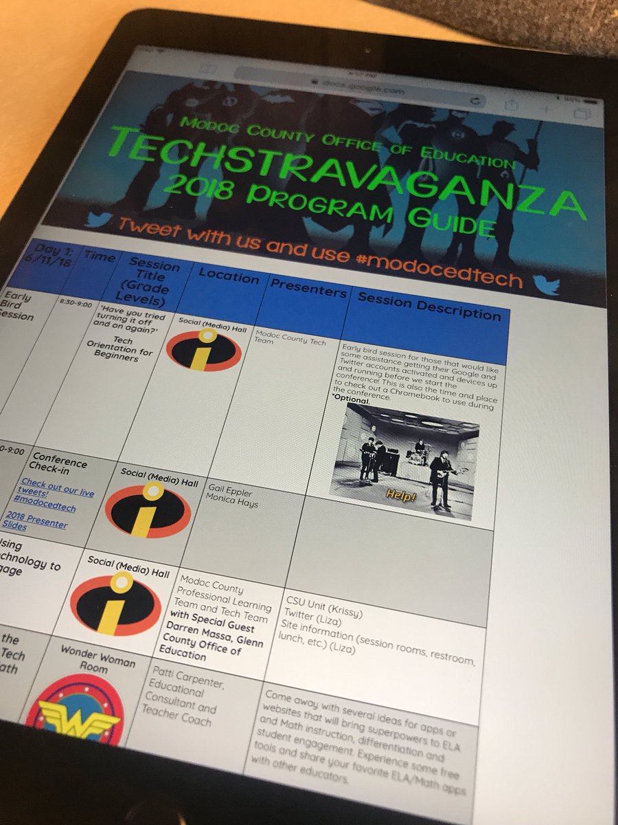 Sneak peek at the TechStravaganza 2018 Program Guide! #modocedtech