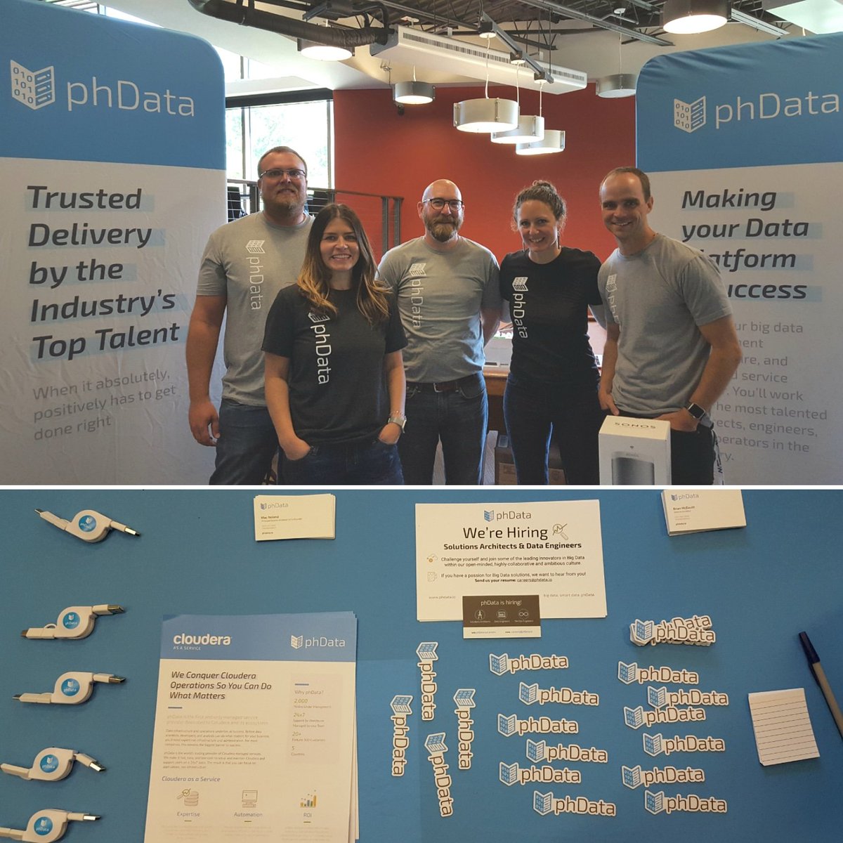 MNHeadhunter's tweet image. Bonus photo from #BigDataTech... some @phdata.io team. A fun day of learning & recruiting. Best quote of the day from a Big Data Consultant, "You get to work with some of the smartest people in the industry & they're nice." Yes I do & yes they are. Join us... we're hiring #MNtech