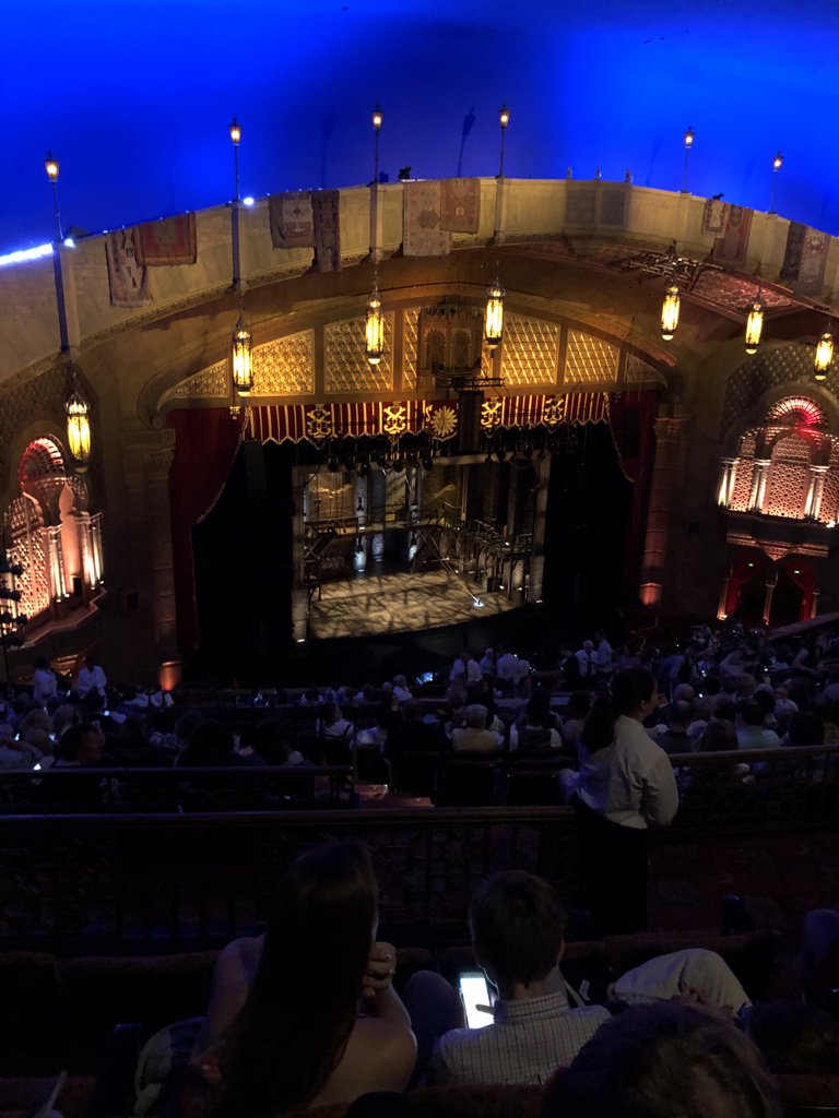 ggl26's tweet photo. About to see Hamilton. We literally have the worst seats but glad to be here. https://t.co/2FBnAjFucY
