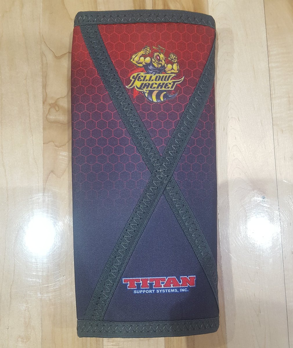 New Titan sublimated Yellow Jacket knee sleeves available at 2018 IPF Classic Worlds. These will be on our website soon as well.
