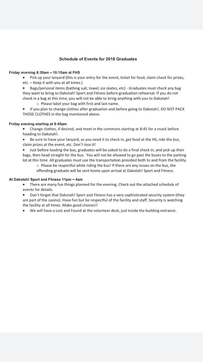 FarmingtonGrad's tweet photo. 2018 Grads/Parents!! Please read and share this info: https://t.co/HuGUyrWGft