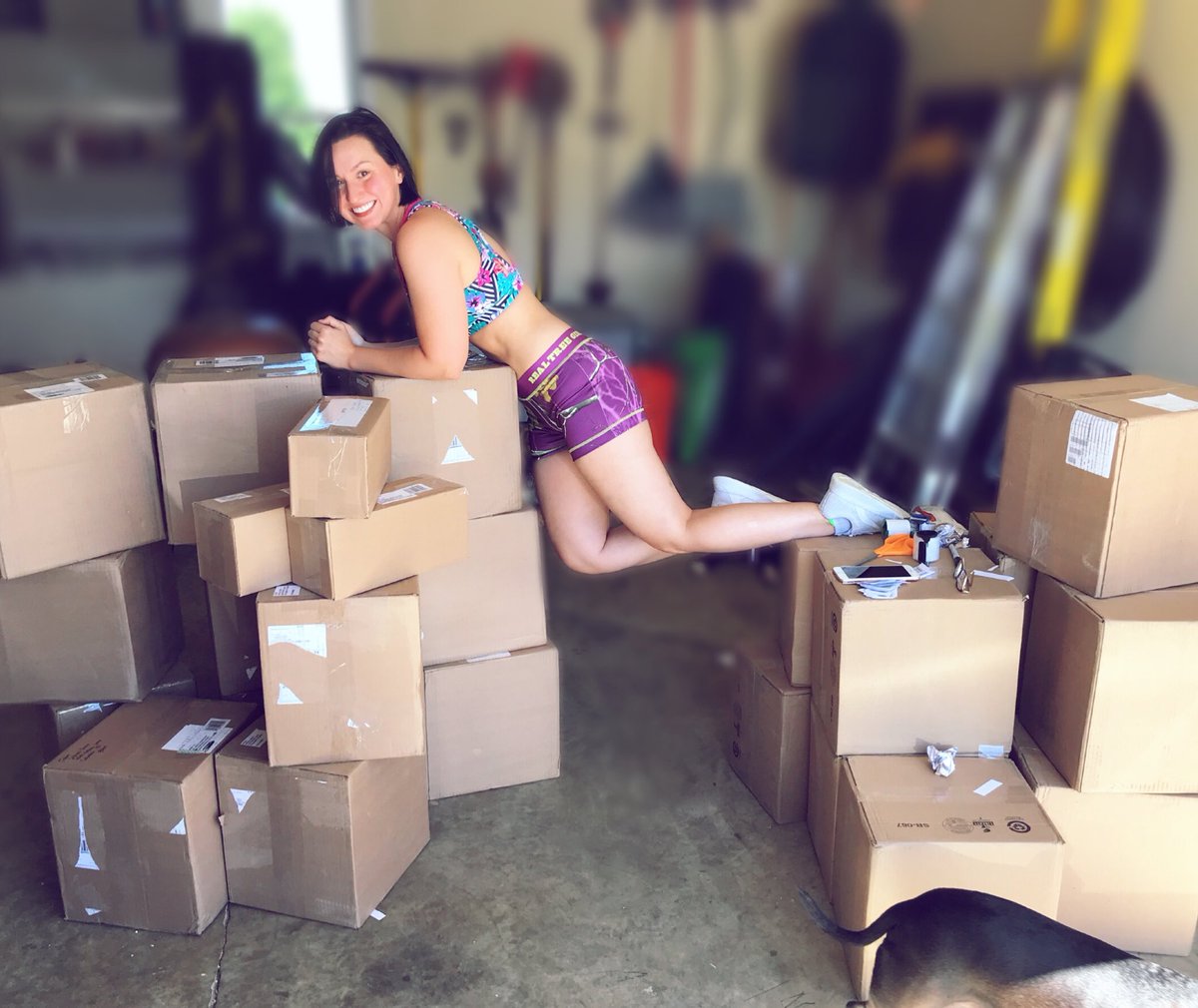2SteelGirls's tweet photo. Ya know, just causally boxing up a bunch of our new CDs to send to Walmart, Target, Best Buy and all the dot coms! ๐ #whatisliferightnow @Realtree @ColosseumBrand https://t.co/qLWGIgwE6W