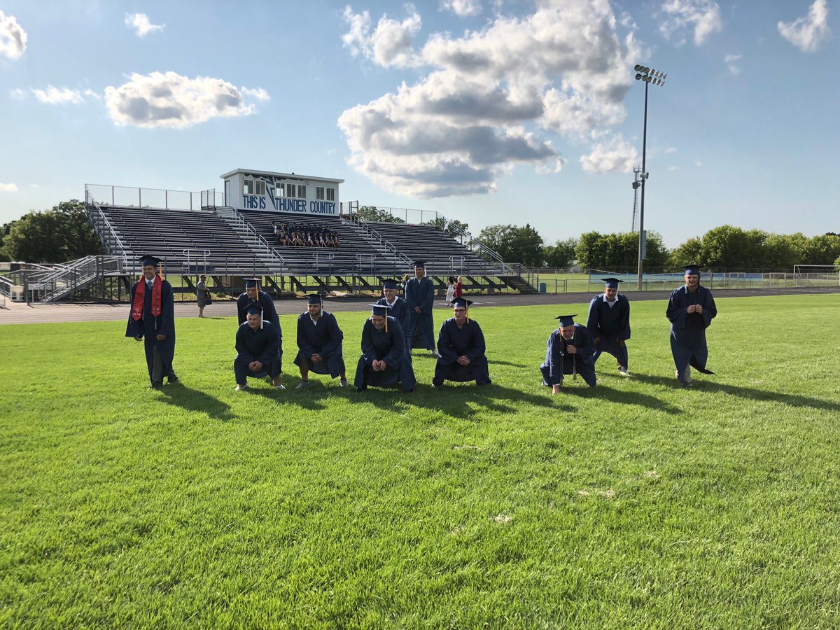 CoachKish's tweet photo. One last time.   Congrats grads! https://t.co/9Ax5gVCPcq