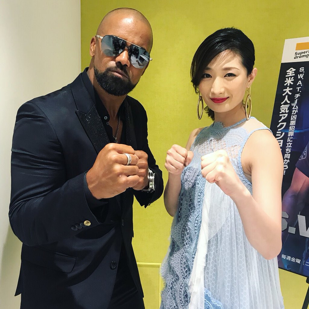 shemarmoore's tweet photo. So DOPE to meet these two amazing Japanese FIGHTERS last night!!! World Champion Ryota Murata 👊🏽 and Actress, Singer, BLACK BELT.... @TakedaRina ...  this babygirl can throw a mean kick!!! #rinatakeda @superdramatv #swatjp #ryotamurata https://t.co/fHSVxmJ2QD