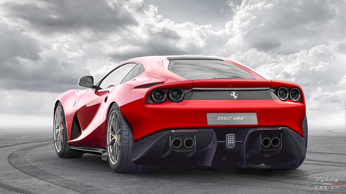 Mark15_ITA's tweet photo. Here it is,my personal vision for a hardcore version of Ferrari’s top of the line V12 supercar.Please welcome the 812 MilleMiglia,or MM if you prefer!!! #Ferrari #812MM  #MilleMiglia #V12 #Supercar #RennaDesign #Concept #FuelThePassion #LiveTheDream https://t.co/nEwaUiqf8A