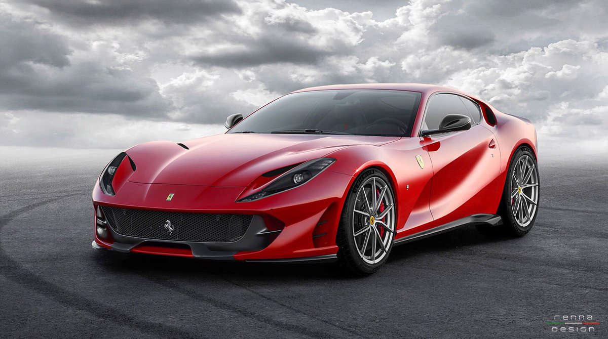 Mark15_ITA's tweet photo. Here it is,my personal vision for a hardcore version of Ferrari’s top of the line V12 supercar.Please welcome the 812 MilleMiglia,or MM if you prefer!!! #Ferrari #812MM  #MilleMiglia #V12 #Supercar #RennaDesign #Concept #FuelThePassion #LiveTheDream https://t.co/nEwaUiqf8A