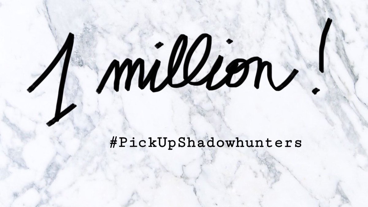 justalexanderlw's tweet photo. YUP WE DID IT AGAIN ! 

#PickUpShadowhunters HIT 1 MILLION TWEETS !!! 🏳️‍🌈

LESS THAN 24 HOURS AFTER THE HASHTAG WAS CREATED ! 🙏🏼

Keep going we make noise and we’re starting to be truly heard !! @netflix @hulu @FreeformTV @FOXTV https://t.co/YRAbgZBQhk