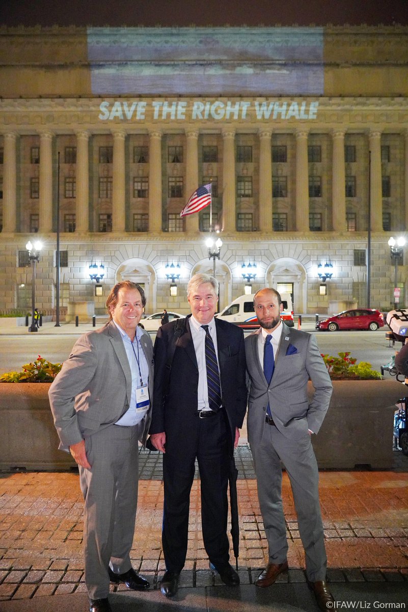 Thanks for stopping by our #DontFailOurWhale projection last night, <a href="/SenWhitehouse/">Sheldon Whitehouse</a>! We appreciate you listening to how we can save the critically endangered North Atlantic right whale. #CHOW2018